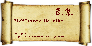 Blüttner Nauzika névjegykártya
